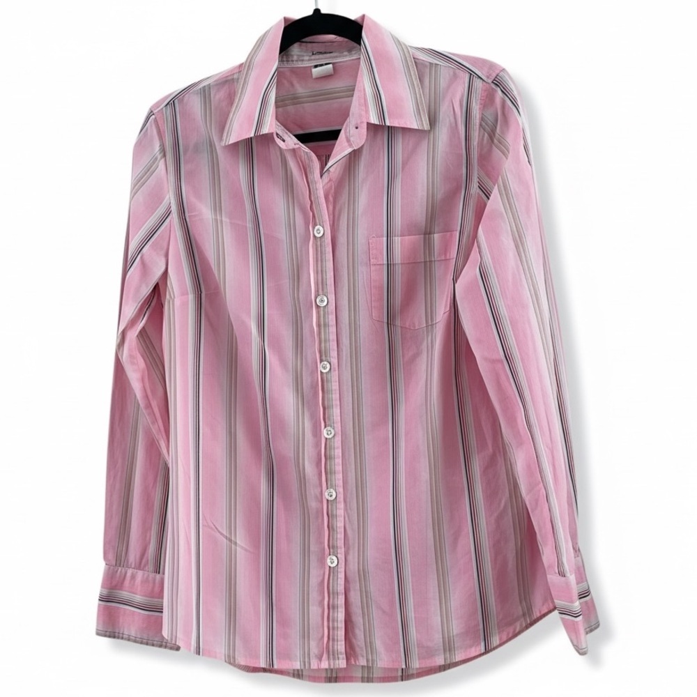 J Crew Classic Pink Poplin Cotton Button Down Slim Fit Sz M Collared Shirt Top - Picture 2 of 14